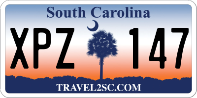 SC license plate XPZ147