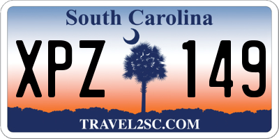 SC license plate XPZ149
