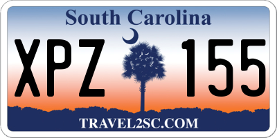 SC license plate XPZ155