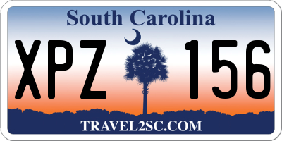 SC license plate XPZ156