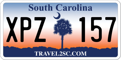 SC license plate XPZ157