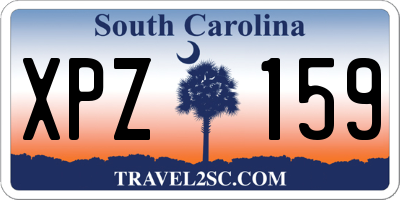 SC license plate XPZ159