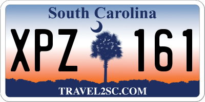 SC license plate XPZ161