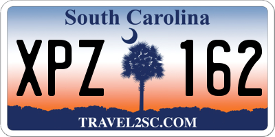 SC license plate XPZ162