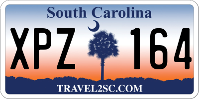 SC license plate XPZ164