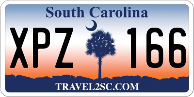 SC license plate XPZ166