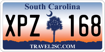 SC license plate XPZ168