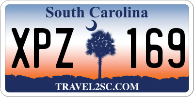 SC license plate XPZ169