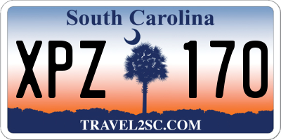 SC license plate XPZ170