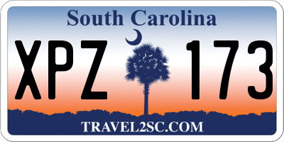 SC license plate XPZ173