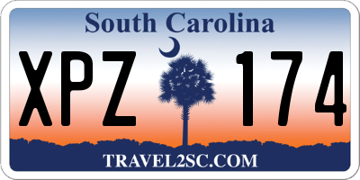 SC license plate XPZ174
