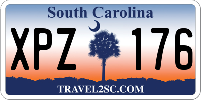SC license plate XPZ176