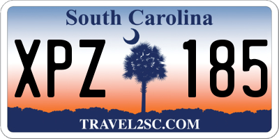 SC license plate XPZ185