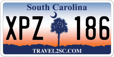 SC license plate XPZ186