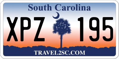 SC license plate XPZ195