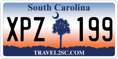 SC license plate XPZ199
