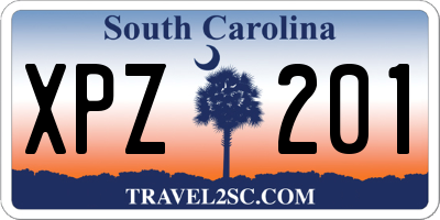 SC license plate XPZ201