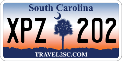 SC license plate XPZ202