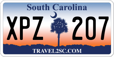 SC license plate XPZ207