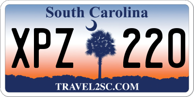 SC license plate XPZ220