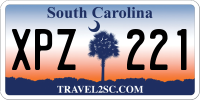 SC license plate XPZ221