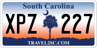 SC license plate XPZ227
