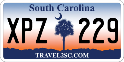 SC license plate XPZ229
