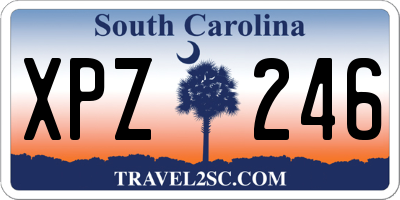 SC license plate XPZ246
