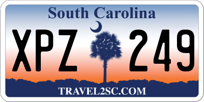 SC license plate XPZ249