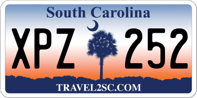SC license plate XPZ252