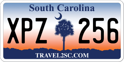 SC license plate XPZ256