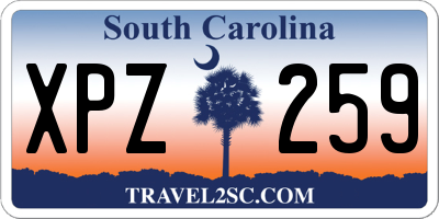 SC license plate XPZ259