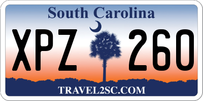 SC license plate XPZ260