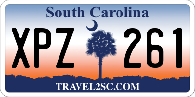 SC license plate XPZ261