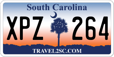 SC license plate XPZ264