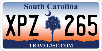 SC license plate XPZ265