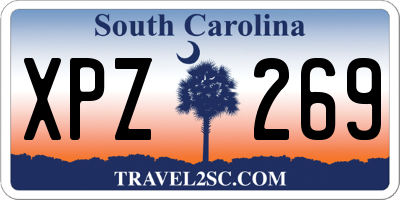 SC license plate XPZ269