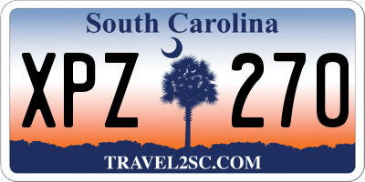 SC license plate XPZ270