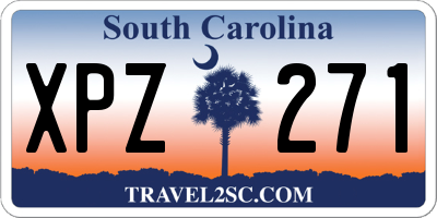 SC license plate XPZ271