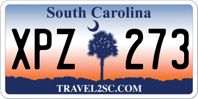 SC license plate XPZ273