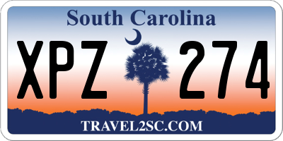 SC license plate XPZ274