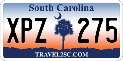 SC license plate XPZ275