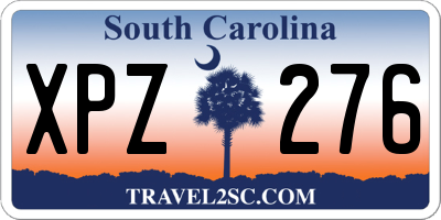 SC license plate XPZ276