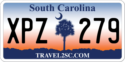 SC license plate XPZ279
