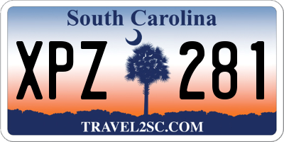 SC license plate XPZ281