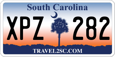 SC license plate XPZ282