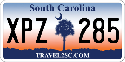 SC license plate XPZ285