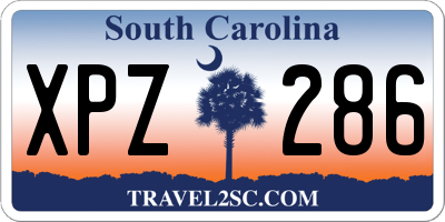 SC license plate XPZ286