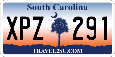 SC license plate XPZ291