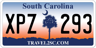 SC license plate XPZ293